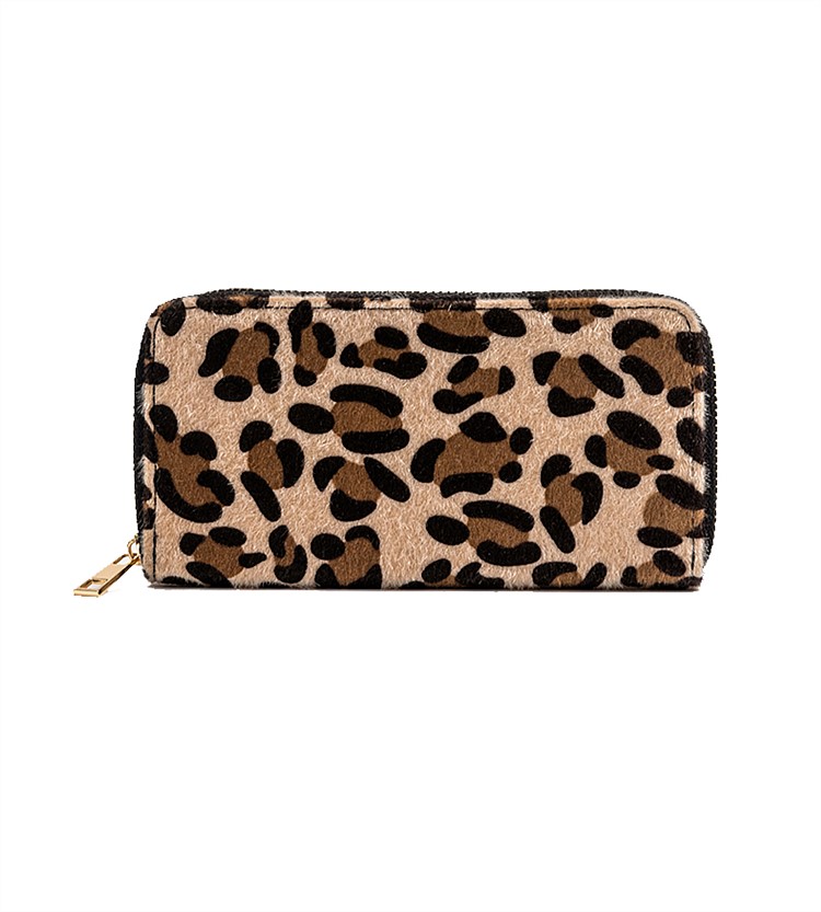 Stella + Gemma Leopard Fur Wallet