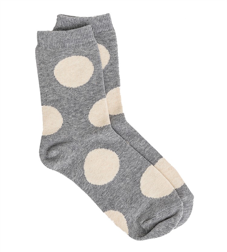 Stella+Gemma Grey Marle Big Spot Sock