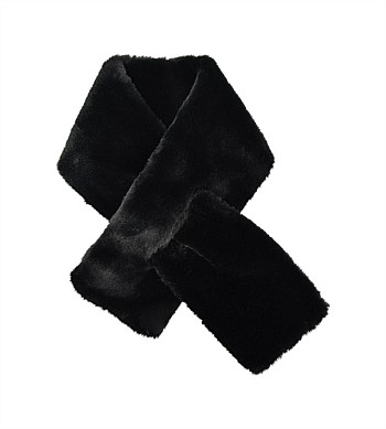 Annabel Trends Neck Wrap Faux Fur Black