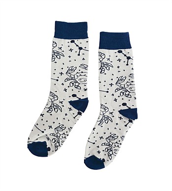 Annabel Trends Zodiac Jacquard Boxed Socks Cancer