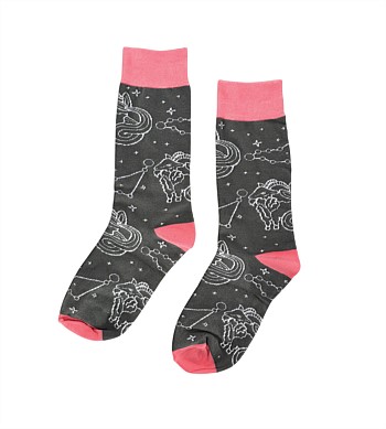 Annabel Trends Zodiac Jacquard Boxed Socks Capricorn
