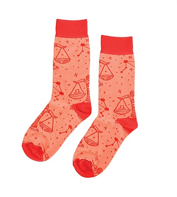 Annabel Trends Zodiac Jacquard Boxed Socks Libra