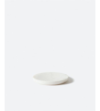 Citta Ora Marble Round Soap Dish White