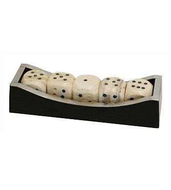 CC Interiors Dice in Wooden Tray