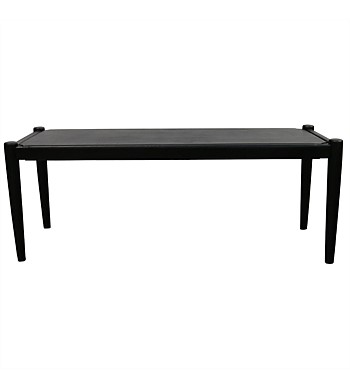 Le Forge Catalina Bench Black Leather