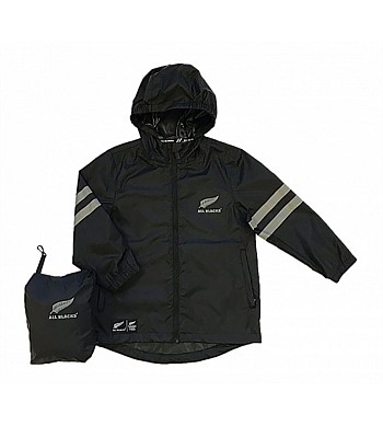 All Black Rain Packable Jacket