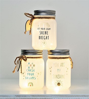 Stellar Haus Mini Message White Sparkle Jar
