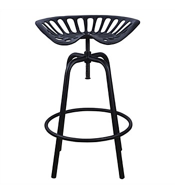 Parnell Black Tractor Stool
