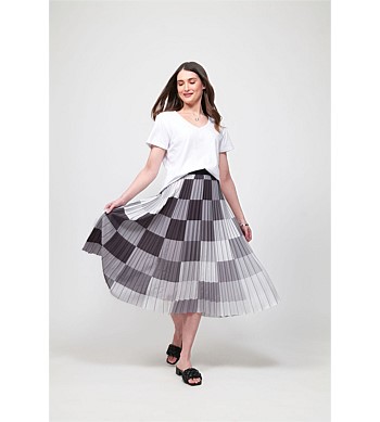 Foil Panel Pleat Skirt