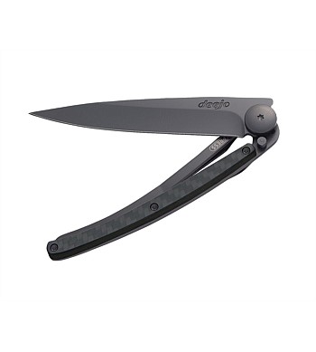 Deejo Black Carbon Fibre Composite 37g Knife