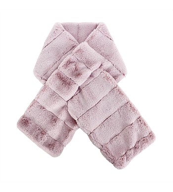 Annabel Trends Faux Fur Ribbed Neck Wrap