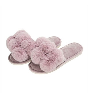 Annabel Trends Cosy Luxe PomPoms Slipper
