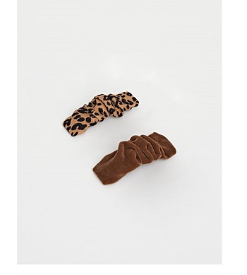 Stella + Gemma Chocolate/Leopard Clip Set 2