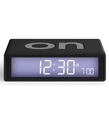 Lexon Flip + Radio Reversible Alarm Clock Black