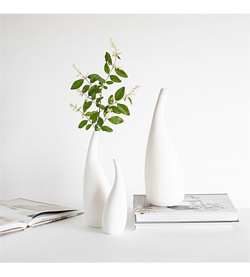 Capulet Dior White Ceramic Vase Med