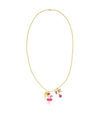 Pink Poppy Enchanted Fairy Charm Necklace