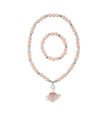 Pink Poppy Little Ballet Necklace & Bracelet
